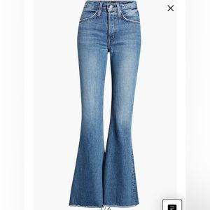 Edwin by Free People Chrissy Wide Flare Raw Hem Jeans Size 28/6 NWO